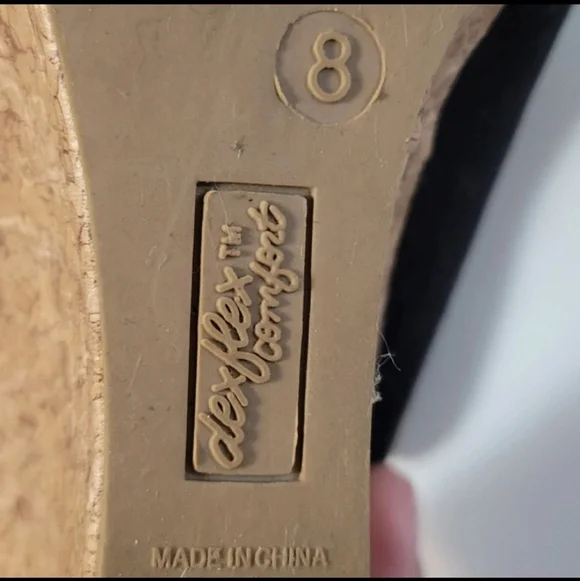 Dexflex Comfort Women's Black Peep Toe Shoes - Picture 5 of 5